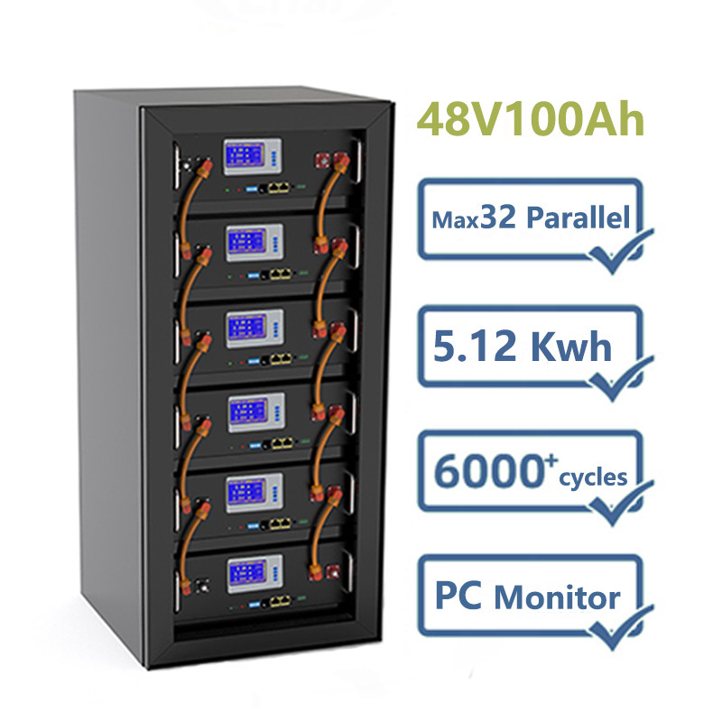 Litio a energia solare Ion Phosphate Battery Pack 12V 48V 100Ah dei sistemi di memorizzazione di 5KW 10KW LiFePO4