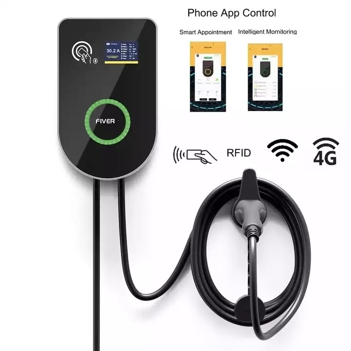 32A stazione di carico commerciale pubblica del Livello 2 EV con OCPP 1,6 Wifi 4G