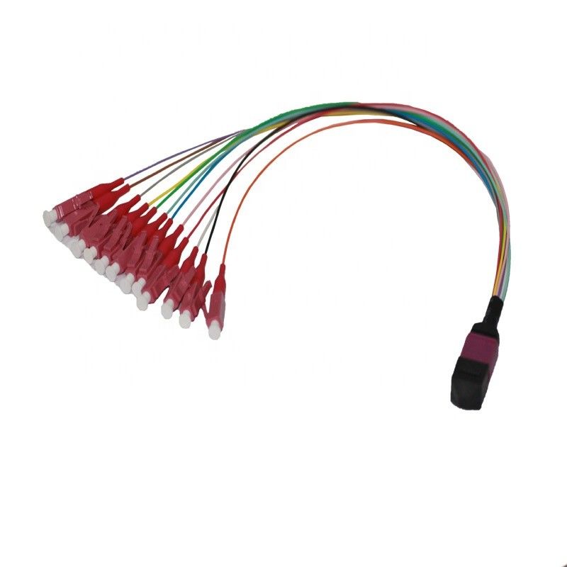 Tipo femminile polarità del fermaglio di toppa di OM4 MMF MPO del cavo del cavo a fibra ottica di sblocco di B