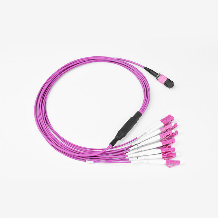 Tipo femminile polarità del fermaglio di toppa di OM4 MMF MPO del cavo del cavo a fibra ottica di sblocco di B
