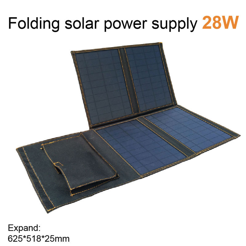 Piccolo carico all'aperto piegante impermeabile portatile di campeggio del pannello solare 5V di 28W 24W