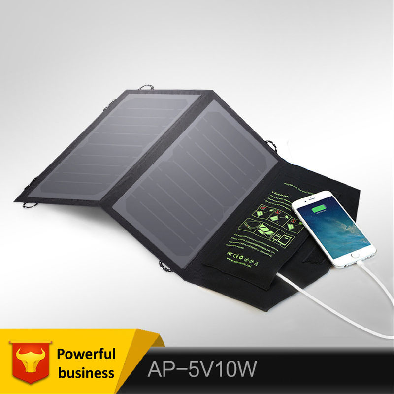 Caricatore solare piegante all'aperto 5V portatile 10W 300g del telefono cellulare del pannello di PV