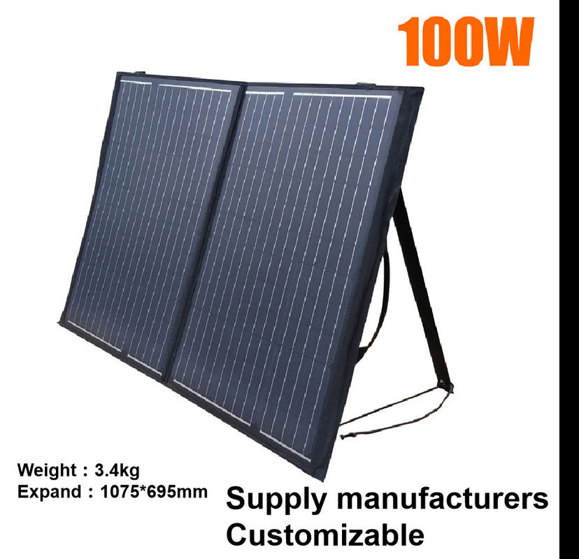 Piegatura doppia del portatile 2 di PV del caricatore solare impermeabile 100w 5V 2.1A USB del pannello