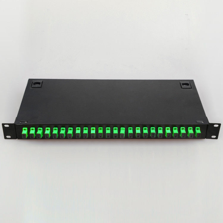 Quadro d'interconnessione a fibra ottica del porto di ROHS 24/pagina di distribuzione a 19 pollici della rete del supporto di scaffale