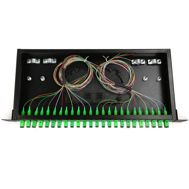 Quadro d'interconnessione a fibra ottica del porto di ROHS 24/pagina di distribuzione a 19 pollici della rete del supporto di scaffale