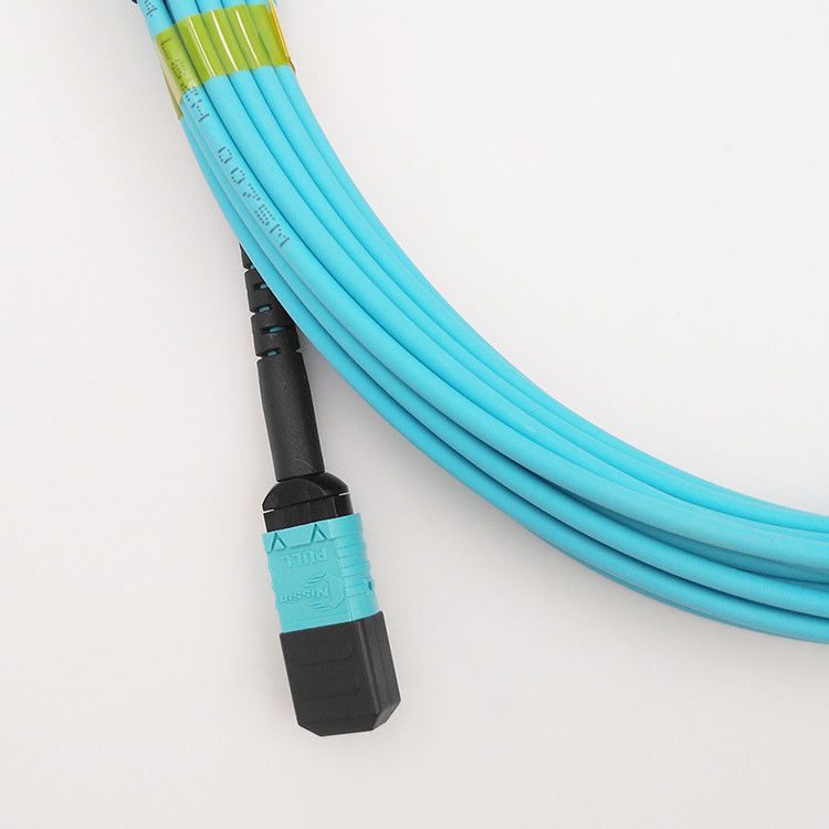 Hochiry MPO/tipo cavo delle fibre del cavo 12 tronco di MTP di toppa misto della fibra OM4 di B