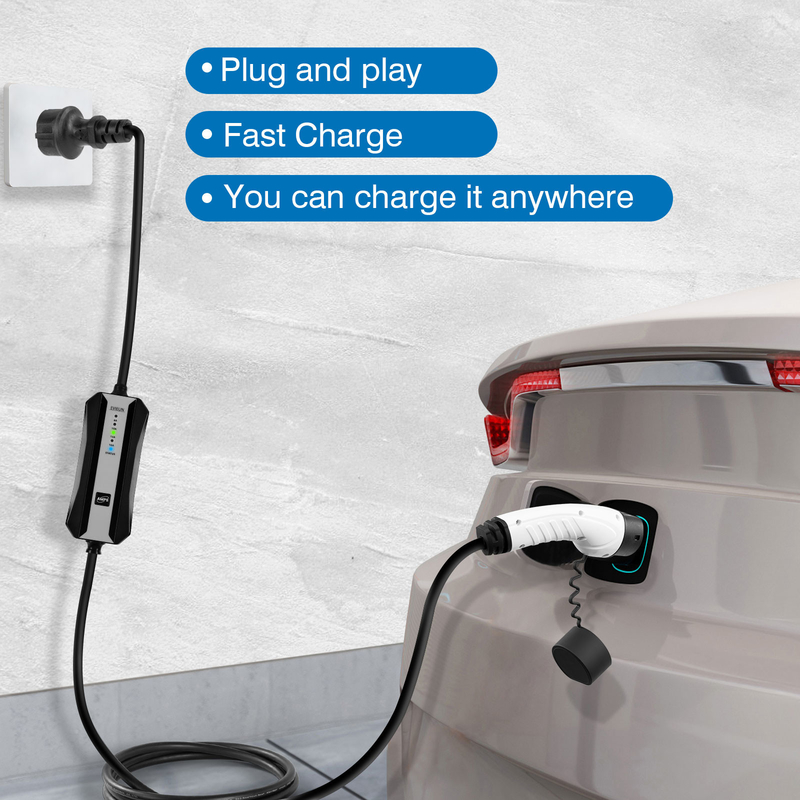 Caricatore portatile di carico del veicolo elettrico del punto di TUV EV con 3 Pin CEE Plug