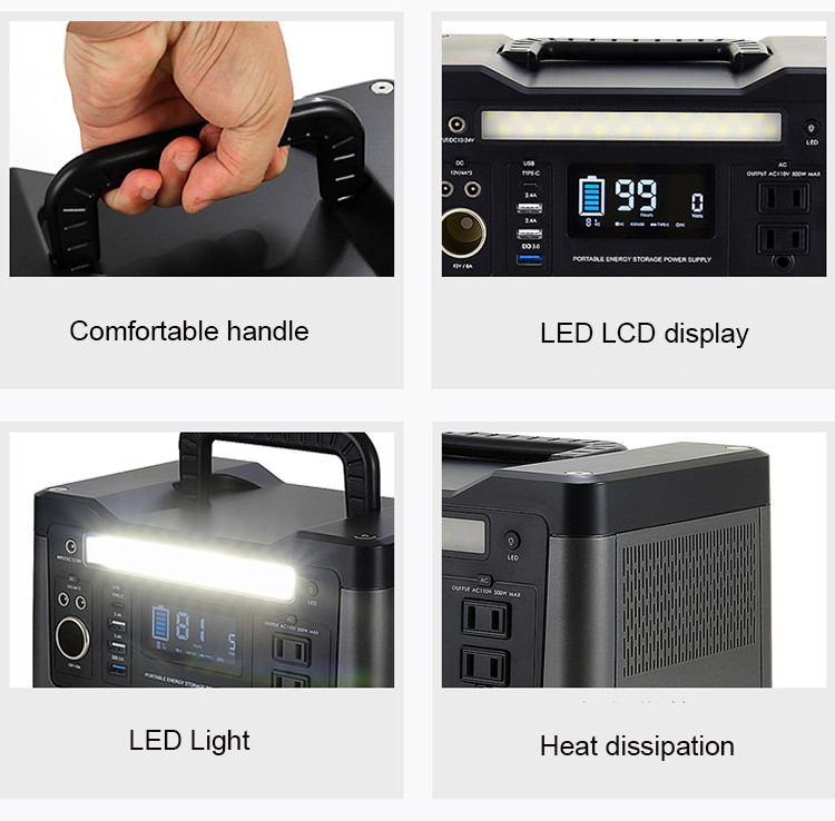 Sinusoide pura del generatore solare portatile a energia solare del sistema USB2.0 per Van Camping all'aperto