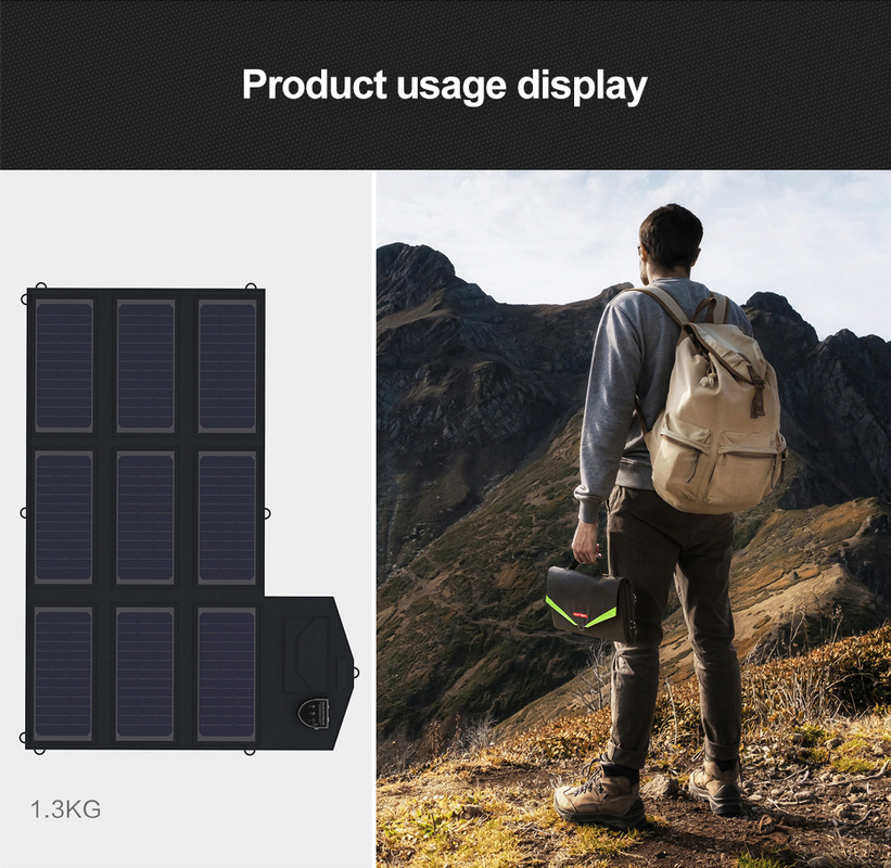 taccuino compatibile pieghevole del porto parallelo del caricatore 5V USB del pannello solare del sistema a energia solare 70W