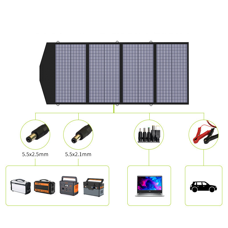 Volte pieghevoli portatili del pannello solare 4 del sistema a energia solare 18VDC con la batteria di energia solare 200W