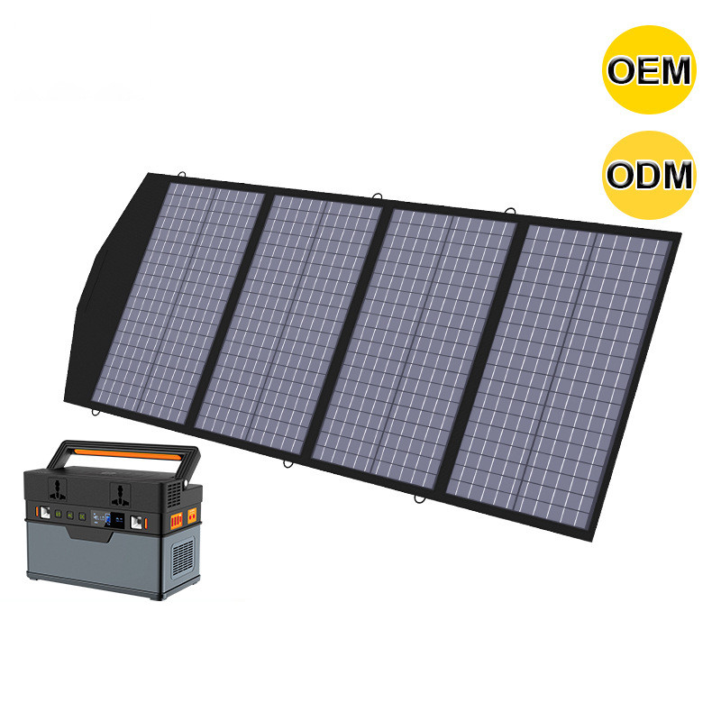 Volte pieghevoli portatili del pannello solare 4 del sistema a energia solare 18VDC con la batteria di energia solare 200W