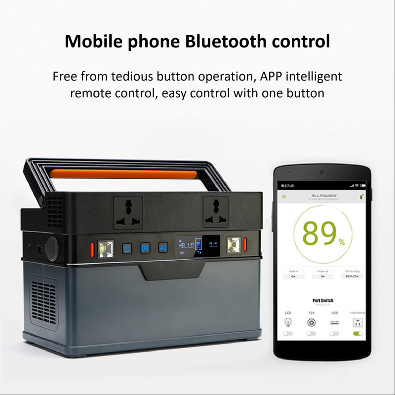 pacchetto mobile solare della batteria al litio della centrale elettrica portatile 500Wh per il campeggio all'aperto di rv